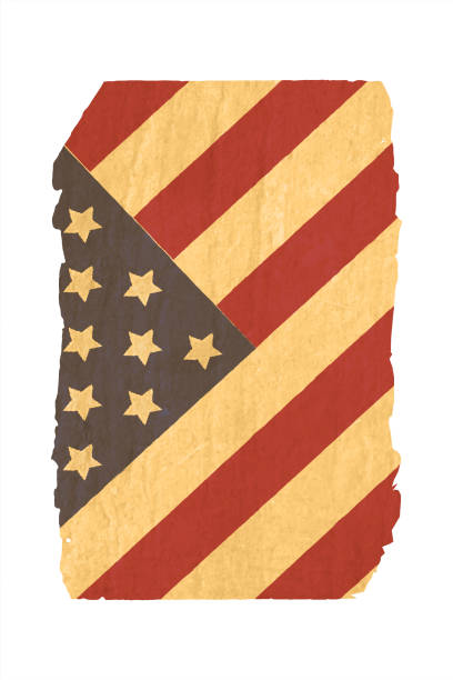 istock A grunge effect faded pale vertical vector backdrop of USA flag 1314211460