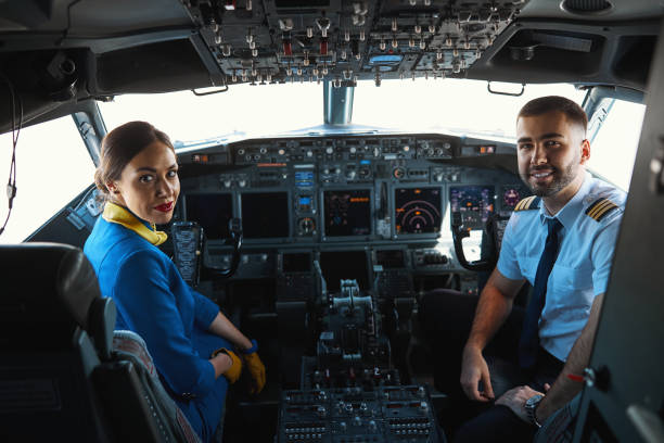 istock Friendly coworkers resting after the international flight 1314219580