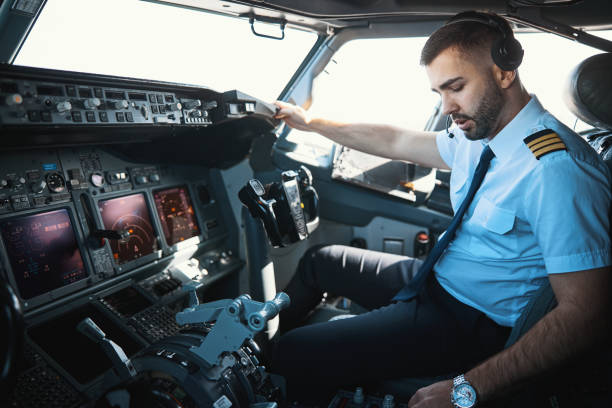istock Handsome Caucasian pilot getting ready for the journey 1314219581