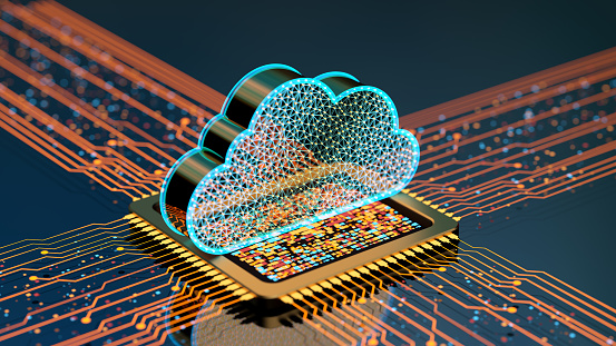 Concepto de tecnología de computación en la nube abstracta photo