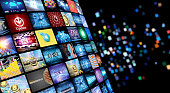 Media concept multiple television screens