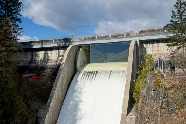 Photo of Water falling from a dam, Vancouver, Canada