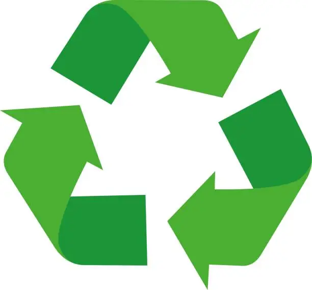 Vector illustration of Vector illustration of recycling symbol