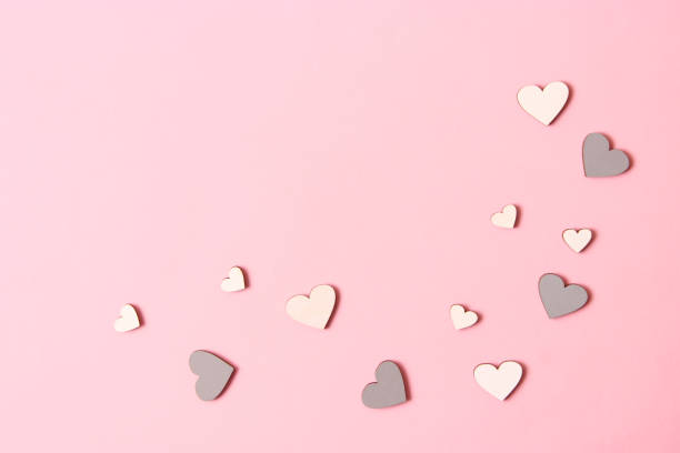 istock Valentine's day background in minimalism style. Hearts 1314257038