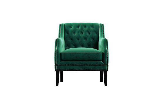 Armchair isolated on white background with clipping path.