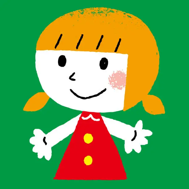 Vector illustration of Smile girl