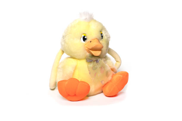 istock Soft chick toy isolated on white. 1314270303