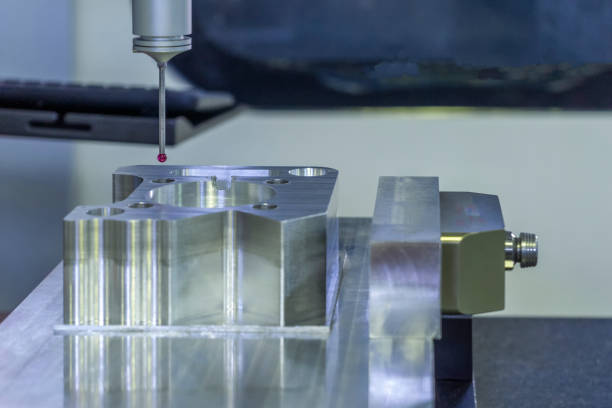 istock CMM machine measuring aluminum qc check workpieces 1314274870