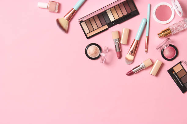 istock professional makeup tools. Makeup products. A set of various products for makeup 1314279872
