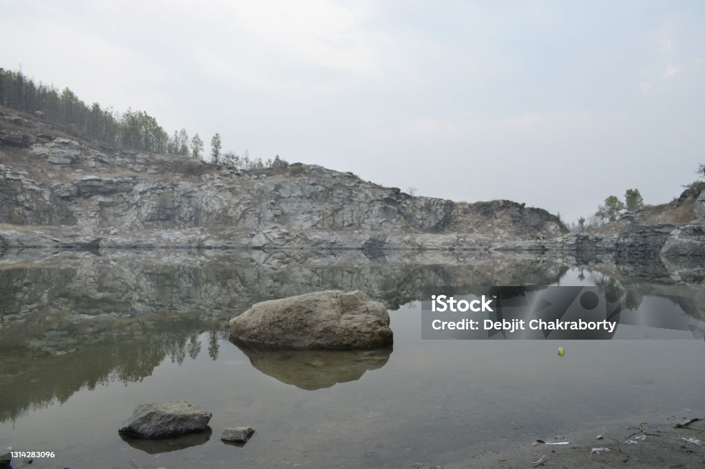 marble lake at ajodhya hill, purulia marble lake at ajodhya hill, purulia, west bengle Island Stock Photo