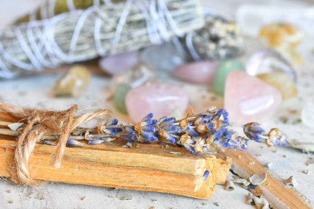istock Palo Santo and Healing Crystals 1314283845