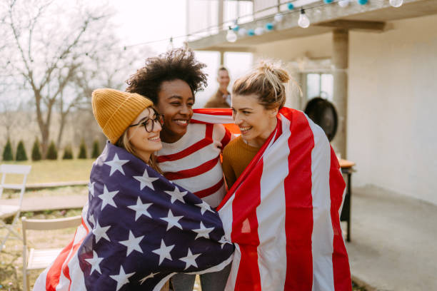 istock Girlfriends celebrating the 4th of July 1314288149