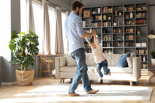 istock Caring father have fun playing with small daughter 1314299055