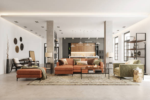 istock Modern apartment living room interior 1314299347