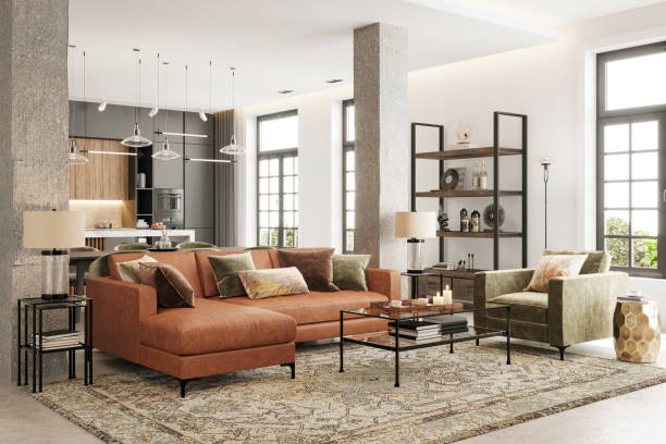 istock Modern apartment living room interior 1314299351