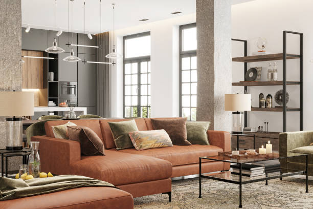 istock Modern apartment living room interior 1314299372