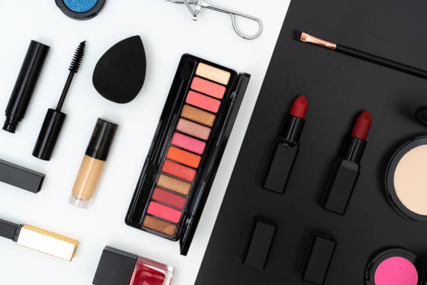 istock set decorative cosmetics on white and black 1314299374