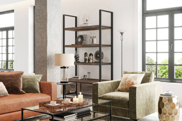 istock Modern apartment living room interior 1314299376