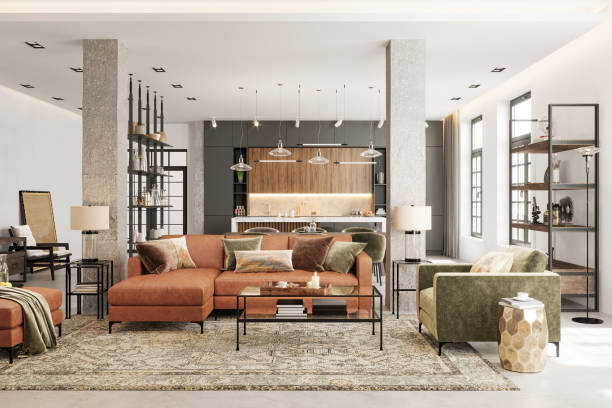 istock Modern apartment living room interior 1314299378