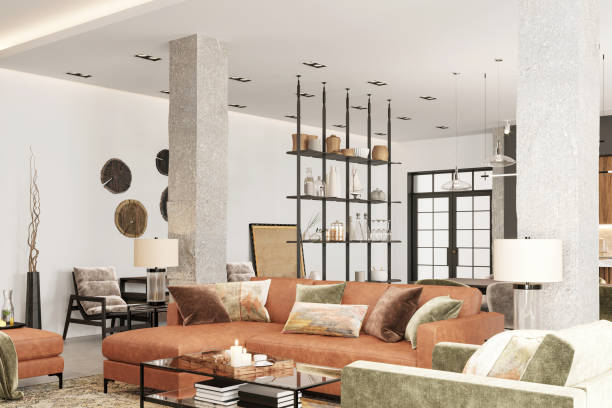istock Modern apartment living room interior 1314299397