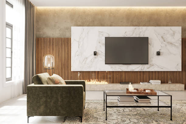 istock Modern apartment living room interior 1314299414