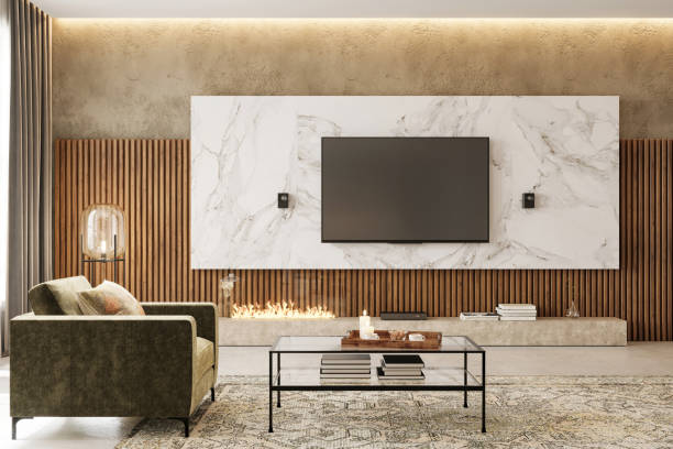 istock Modern apartment living room interior 1314299417