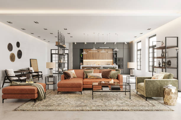 istock Modern apartment living room interior 1314299443