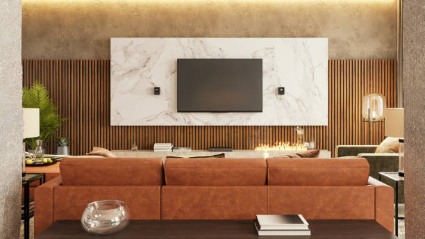 istock Modern apartment living room interior 1314299446