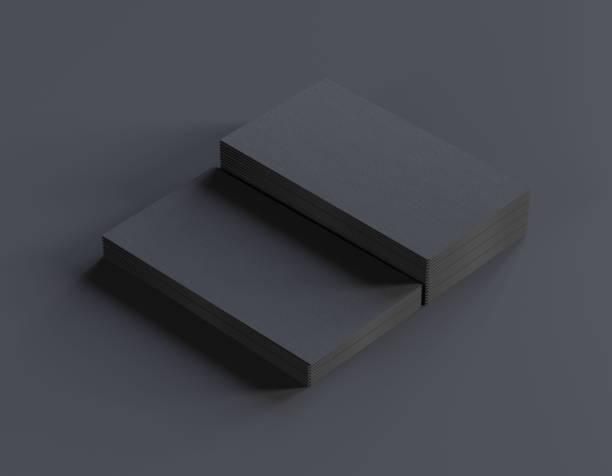 istock Business card on black background 1314300724