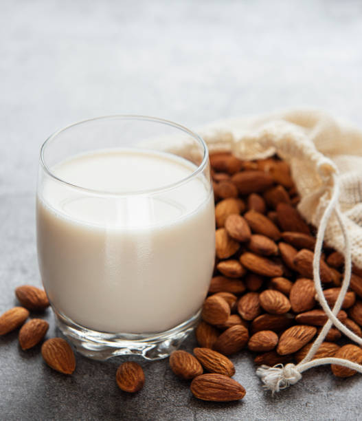 istock Almond milk and almonds 1314302845