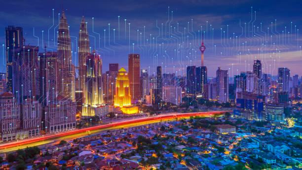 istock Smart city and communication network concept for 5G 1314304754