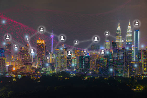 istock Smart city and communication network concept for 5G 1314304758