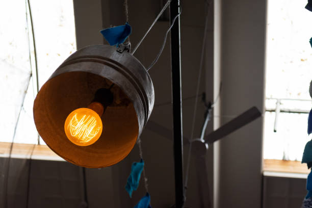istock Old pendant lamps. Street cafe interior. Helsingor. 1314304931
