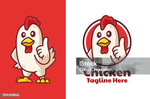 istock Chicken Thumbs Up Mascot Logo Design 1314310845