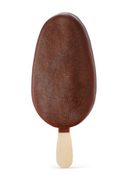 istock Brown chocolate popsicle ice cream isolated on white. 1314311127