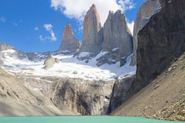 istock Base Las Torres viewpoint, Torres del Paine, Chile 1314313403