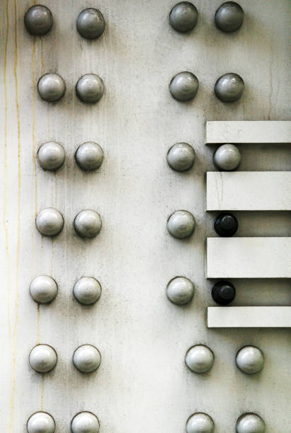 istock Heavy steel seams secured with rivets 1314315942