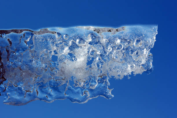 icicle towards the blue sky