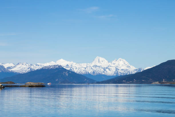 istock Navigation on Beagle channel, beautiful Argentina landscape 1314317500