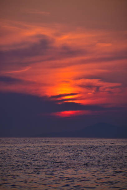 istock Red Flaming Adriatic Sea Sunset 1314324916
