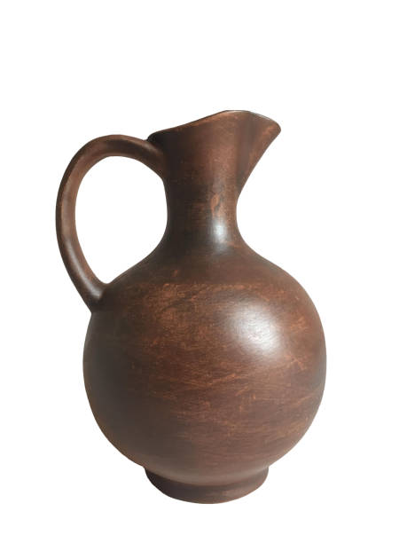 istock Clay jug for wine, on a white background 1314329216