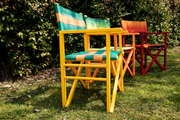 istock Armchairs in colored wood 1314336292