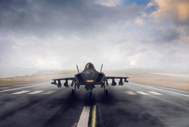 istock Jet aircraft waiting at airport runway 1314339224