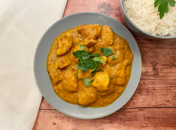 istock Classic, asian chicken curry with rice. 1314345673