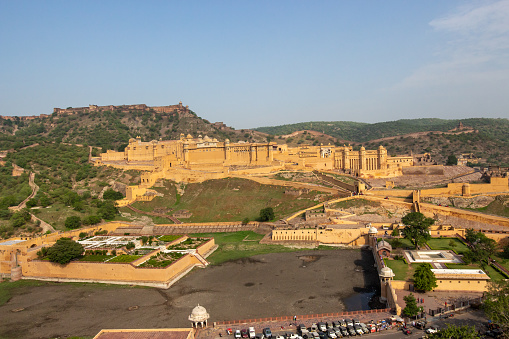 Amber fort's fortified wall is in front of the fort and you can reach there after a Hike. the view from the wall is a beautiful one.