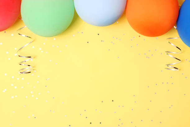 istock festive birthday background on colored background with place for text 1314348056