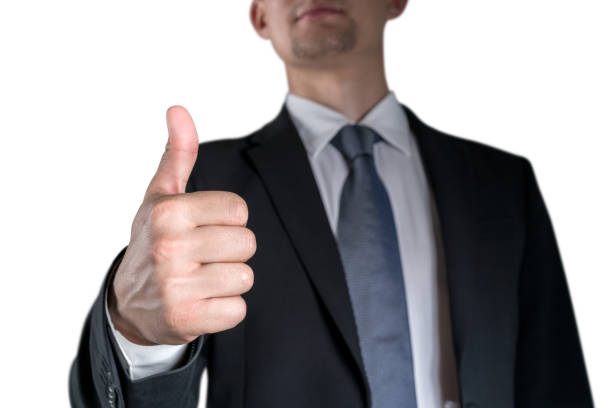 istock Businessman give a thumb up, isolated over white background 1314349665