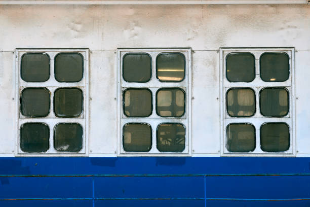 istock Cabin windows and portholes on outboard side of ship 1314351032