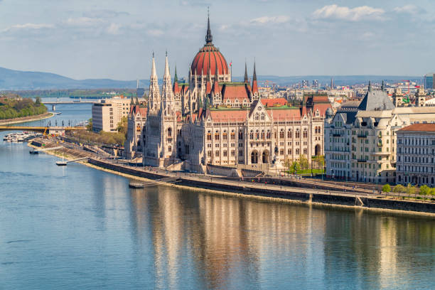 Budapest Hungarian parliament in Budapest, in the bank of Danube. budapest photos stock pictures, royalty-free photos & images