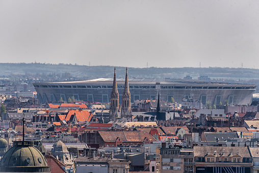 The New arena in Budapest called Puskás Aréna.